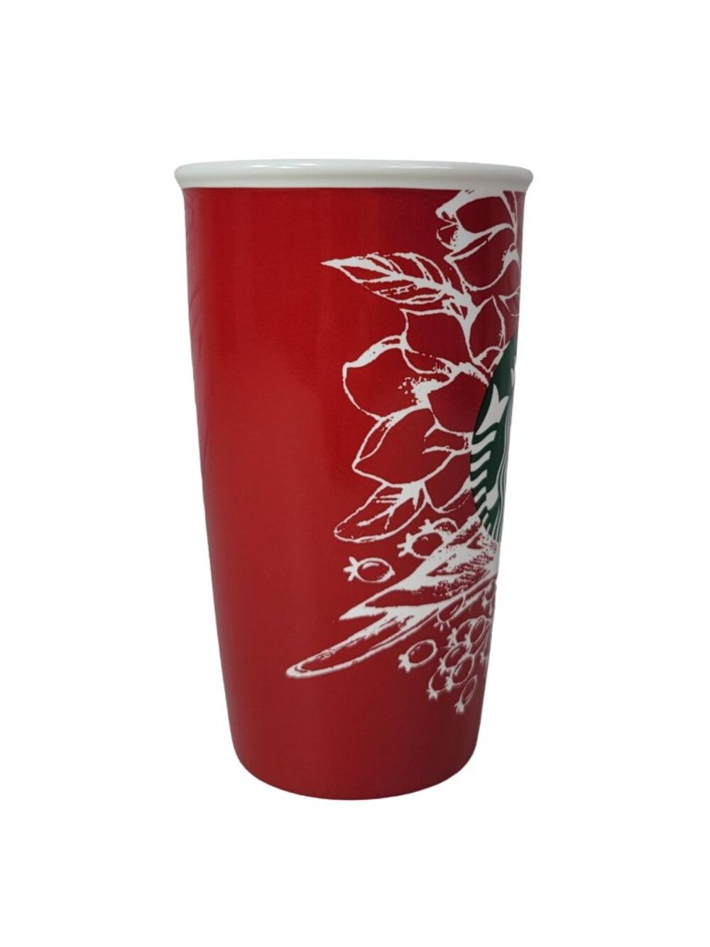 Starbucks 2016 Winter Bird Travel Tumbler Mug Red 12oz Mermaid Logo No Lid NWOT - Picture 4 of 8